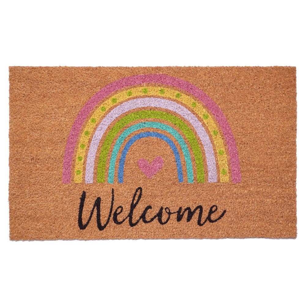 Rainbow Welcome Doormat 17" x 29"