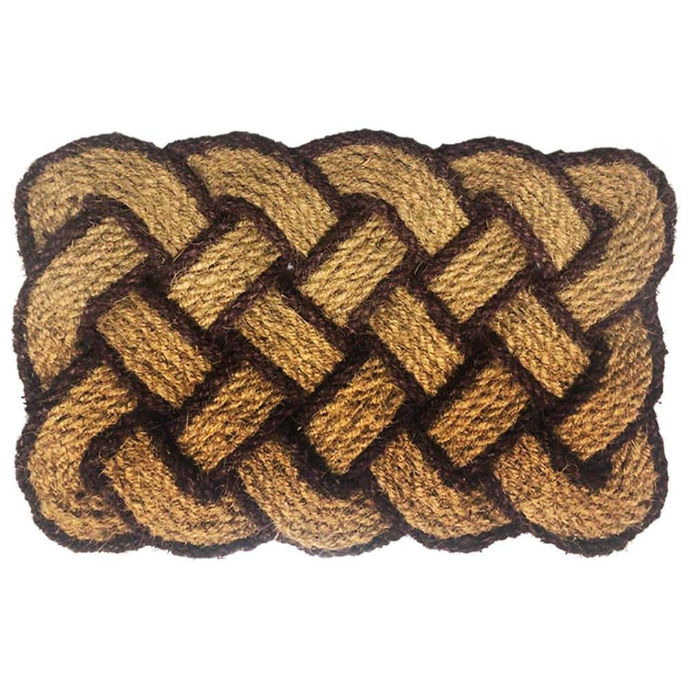 Rope Natural/Brown 18 in. x 30 in. Coir Door Mat