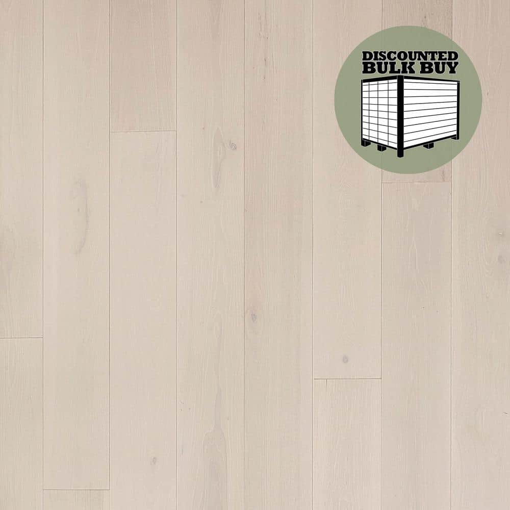 Silver Cloud Hickory 1/2 in. T x 7.5 in. W Tongue and Groove W-Brush Engineered Hardwood Flooring (1399.05 sqft/pallet)