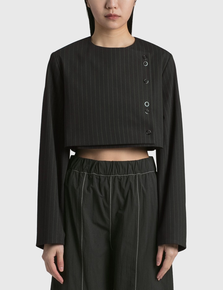 Stripe Cropped Blazer