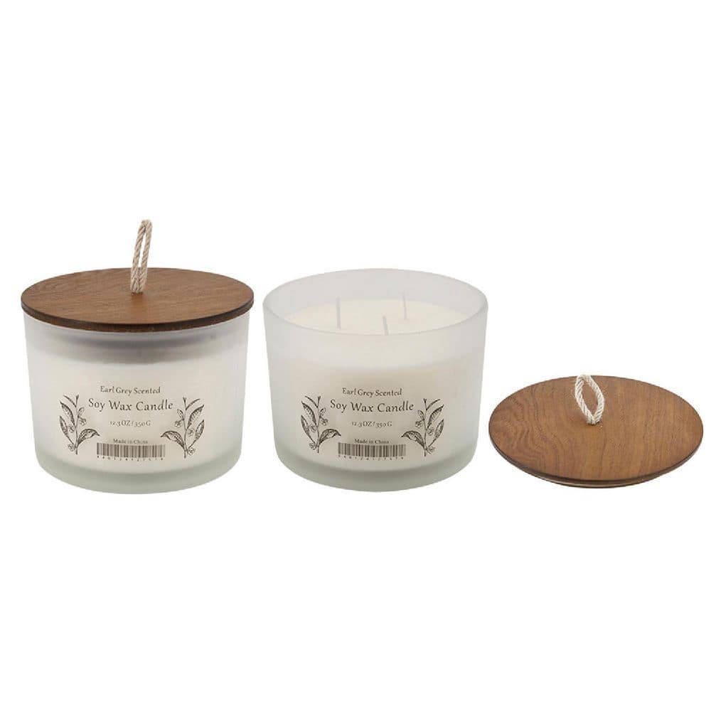 White Earl Grey Soy Single Wick Candle 2-Pack