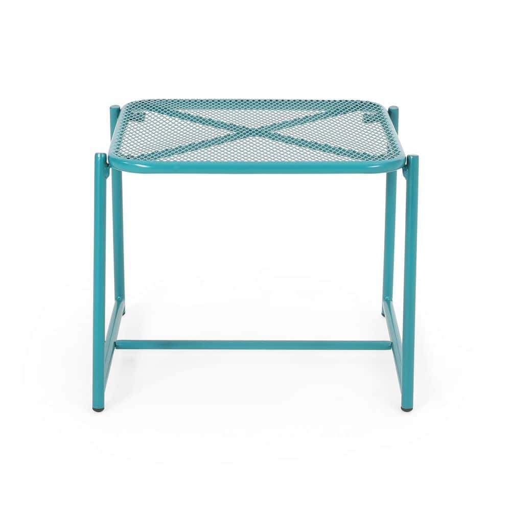 15.5 in. High Side Table in Teal