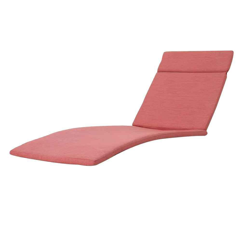 27.5 x 30.25 2-Piece Outdoor Chaise Lounge Cushion (Without Chaise Lounge) in Red