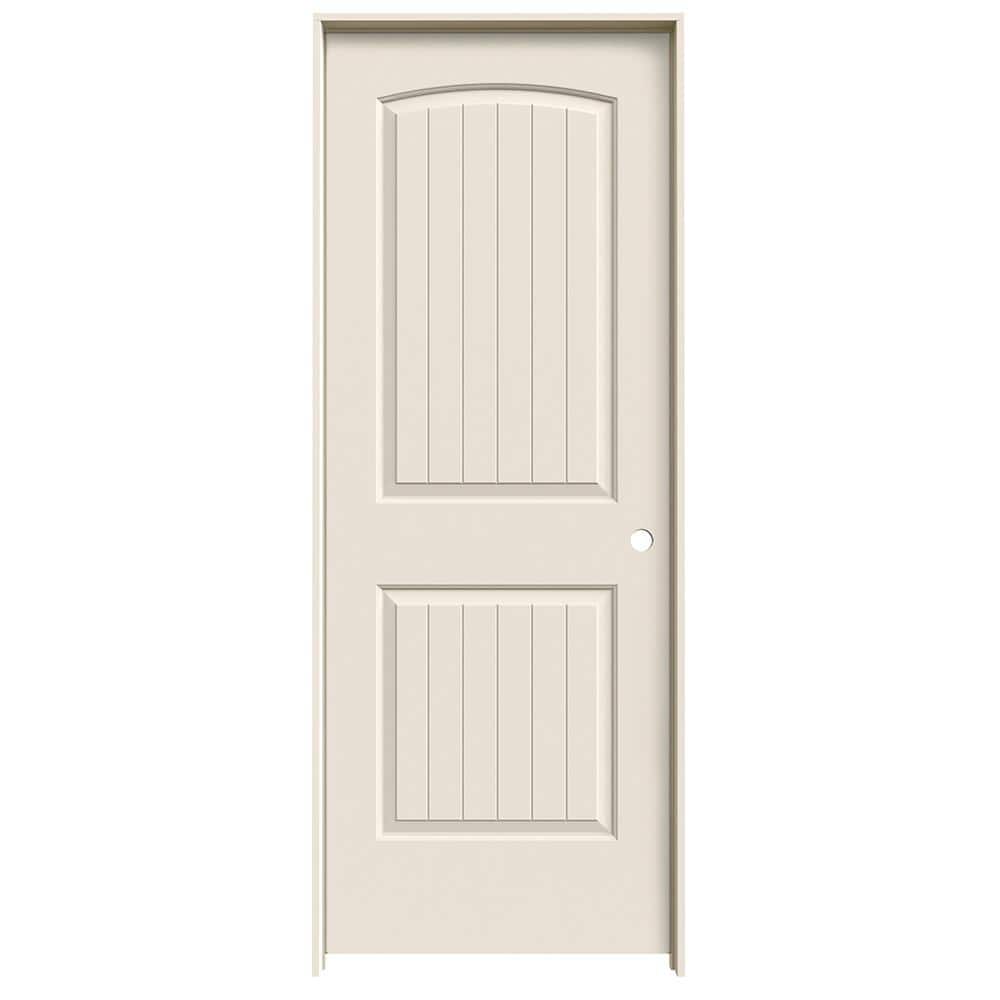 28 in. x 80 in. Santa Fe Primed Left-Hand Smooth Solid Core Molded Composite MDF Single Prehung Interior Door