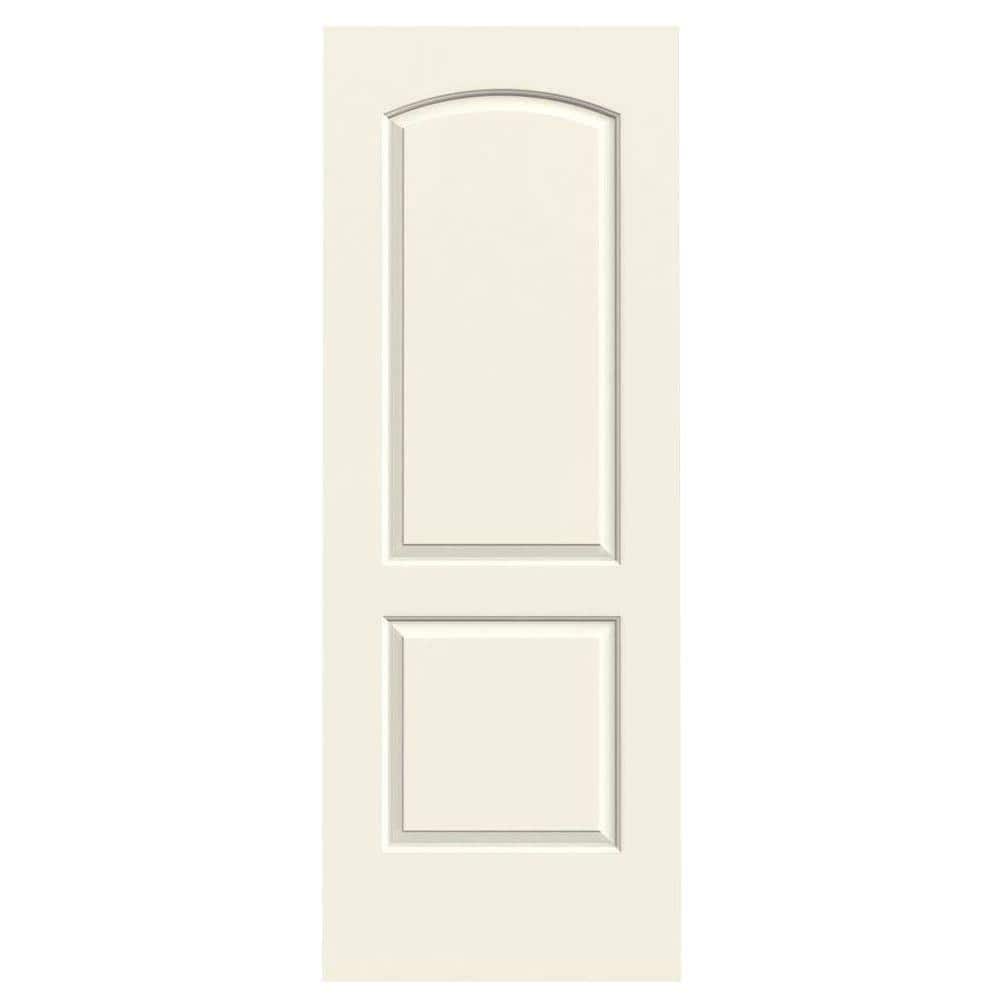 30 in. x 80 in. Caiman 2 Panel No Bore Hollow Core Vanilla Paint Molded Composite Interior Door Slab