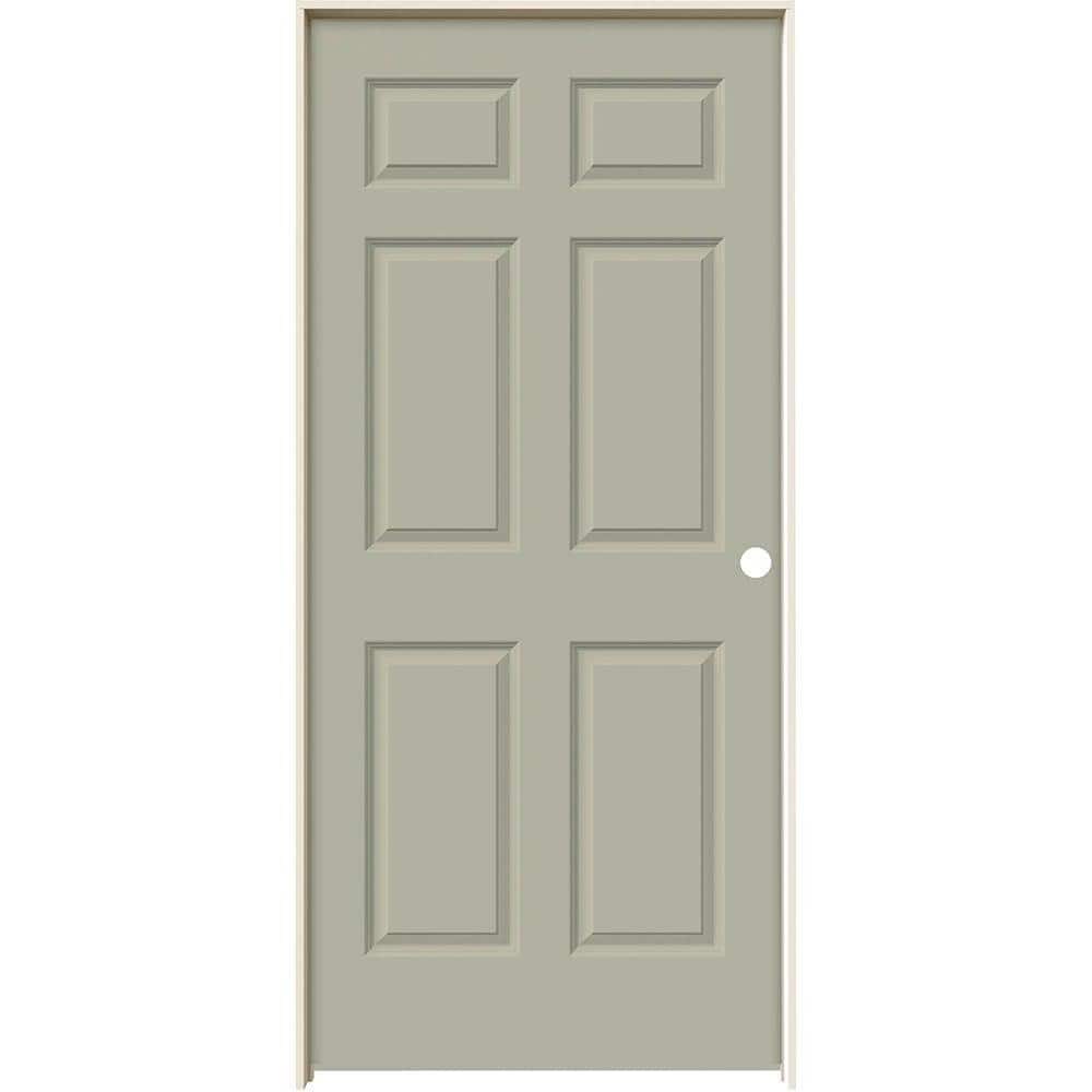 36 in. x 80 in. Colonist Desert Sand Left-Hand Smooth Solid Core Molded Composite MDF Single Prehung Interior Door