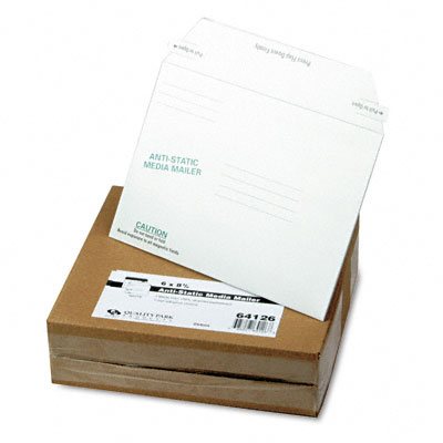 64126 Antistatic Fiberboard Disk Mailer 6 x 8 5/8 White Recycled 25/box