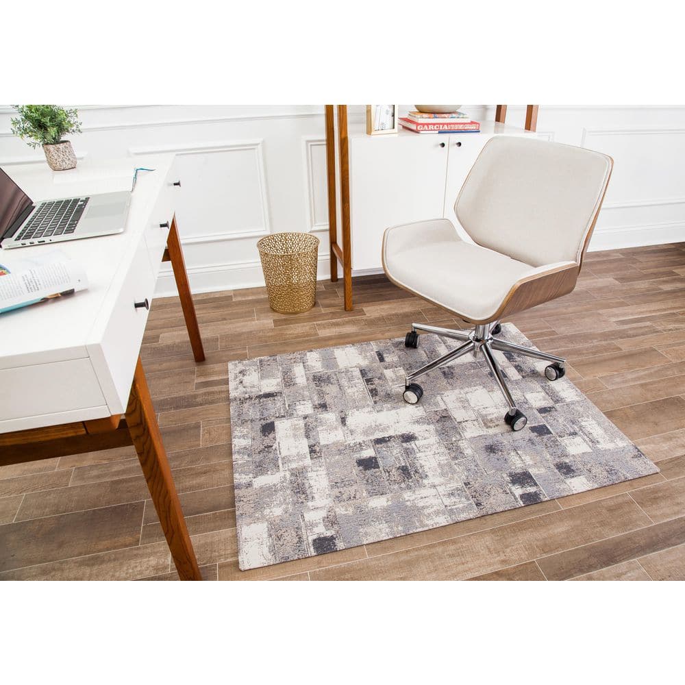 Aarhus Multi-Colored 54 in. x 40 in. Polyester Chair Mat