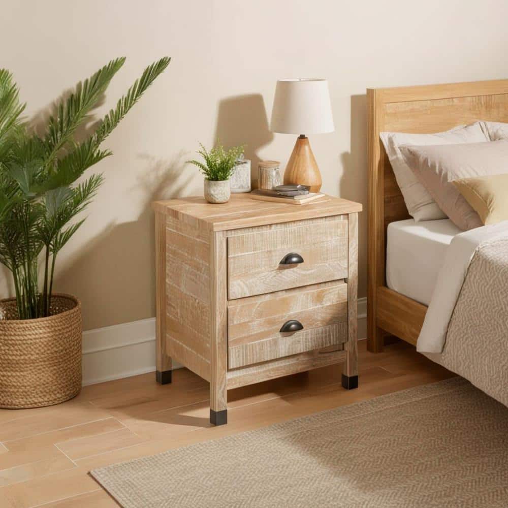 Baja 2-Drawer Barnwood Nightstand