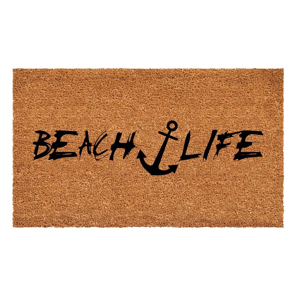 Beach Life Anchor Doormat, 24" x 36"