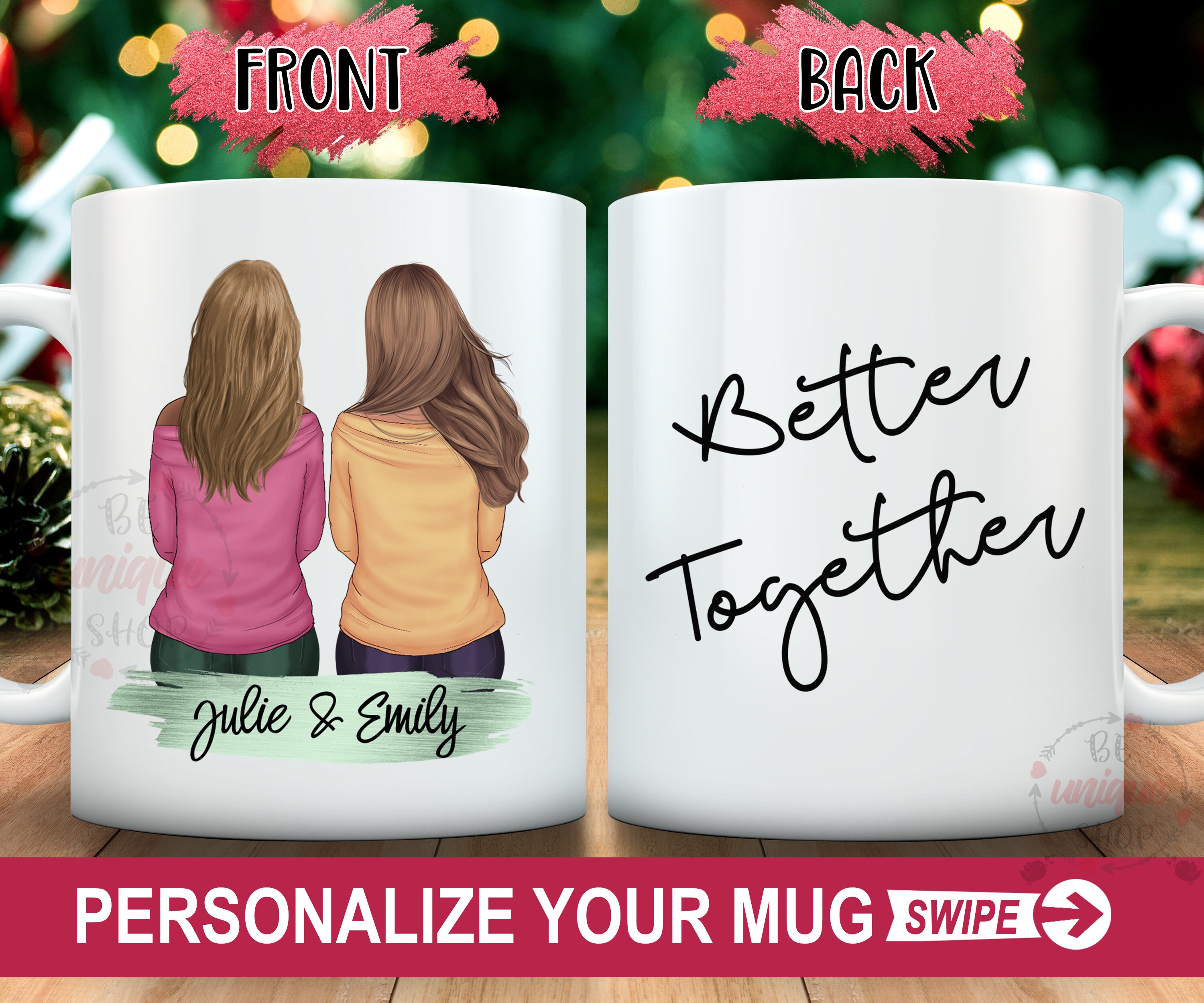Better Together, Best Friends Mug, Friend Gift, Friendship Mug, Best Birthday Gift, Coffee Gift For Friends, Soul Sisters Gifts