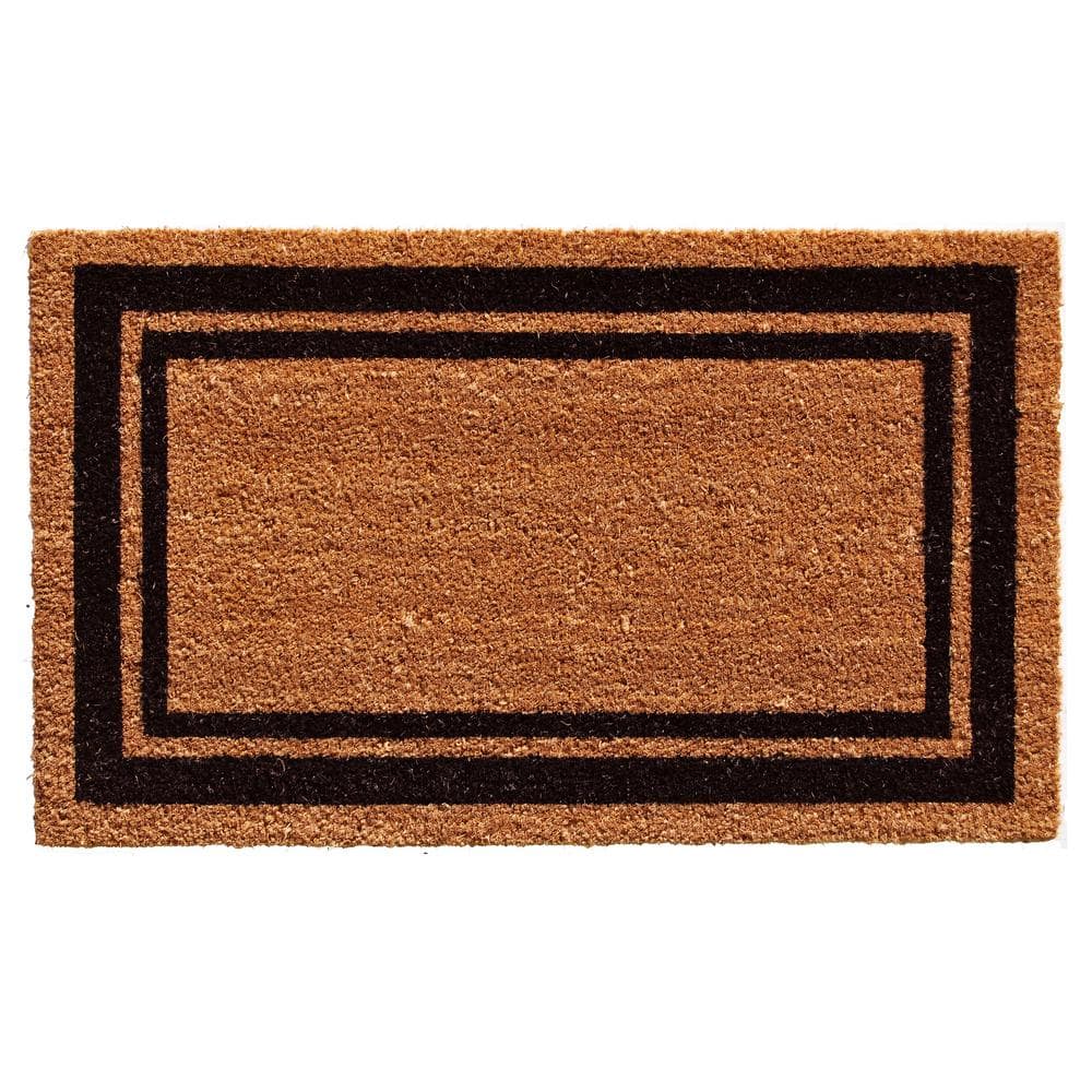 Black Border 24 in. x 36 in. Door Mat