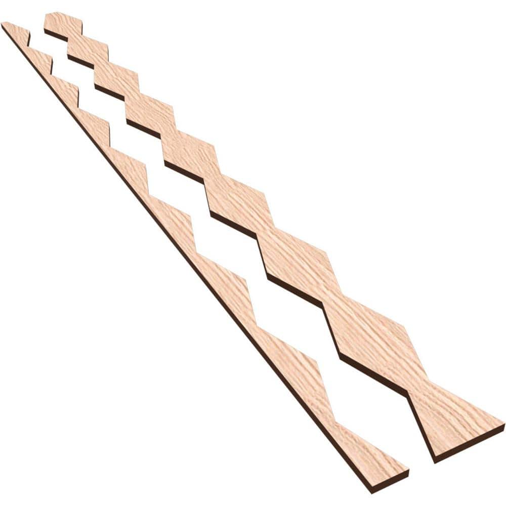 Cimarron 47 in. H x 0.375 in. W Slatwall Panels in Red Oak 24-Pack