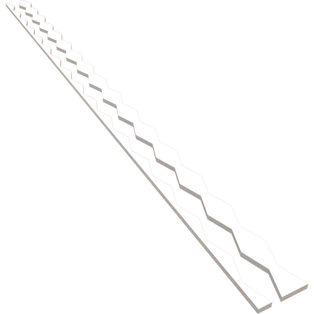 Cimarron 94 in. H x 0.625 in. W Slatwall Panels in PVC 24-Pack
