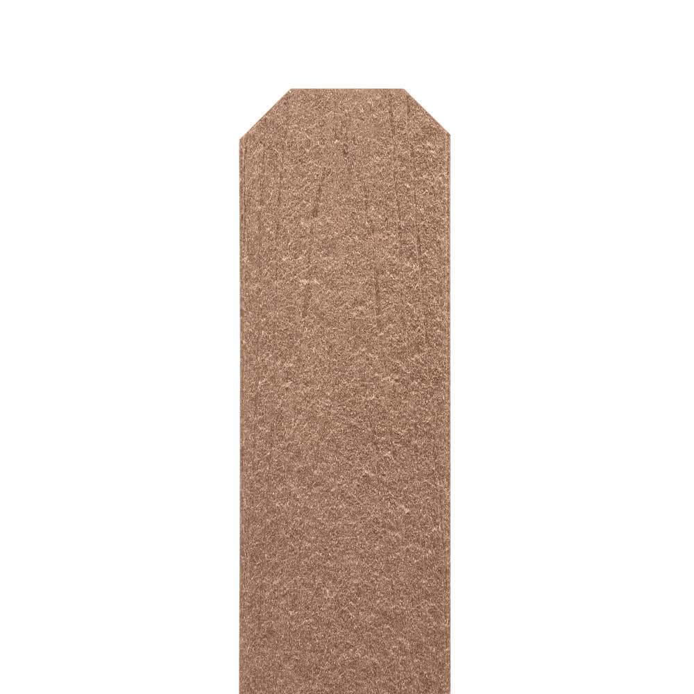 Composite Fence and Gate Picket - Dog Ear - Timber Brown (Brown) - 3/8in. x 3.5in. x 5 3/4ft. (10-Pack)