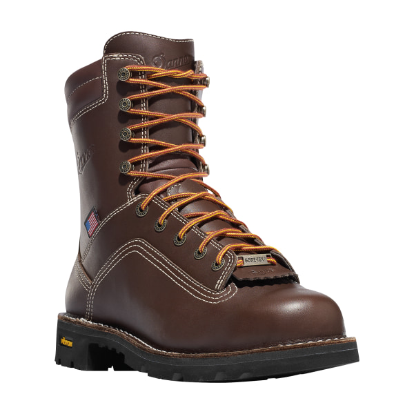 Danner Quarry USA Brown GORE-TEX Alloy Toe Work Boots for Men - Brown - 14W