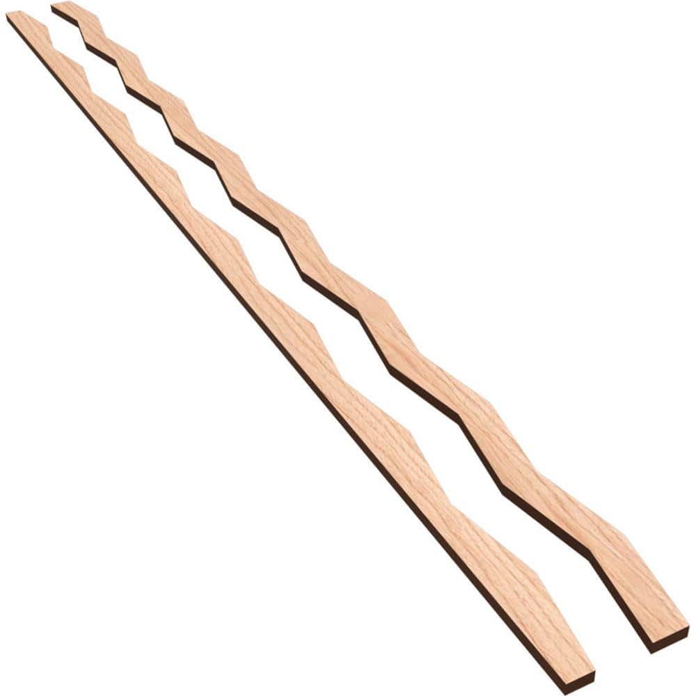 Eastport 47 in. H x 0.375 in. W Slatwall Panels in Hickory 44-Pack