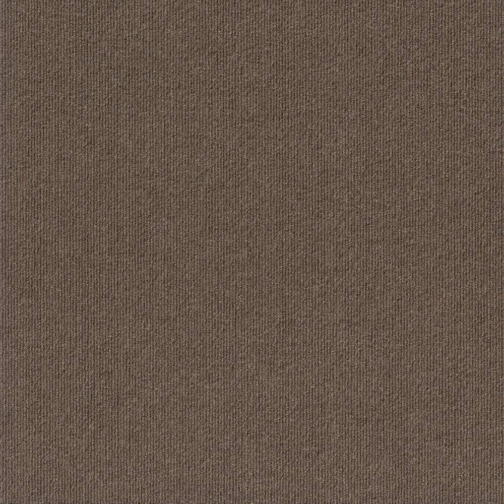 Elk Ridge - Espresso - Brown Commercial/Residential 24 x 24 in. Peel and Stick Carpet Tile Square (60 sq. ft.)