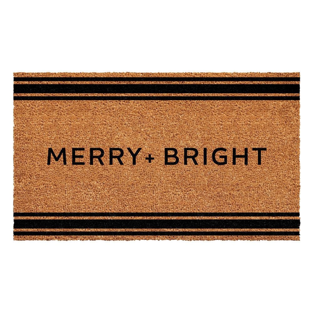 French Stripe Merry + Bright Doormat 24" x 36"