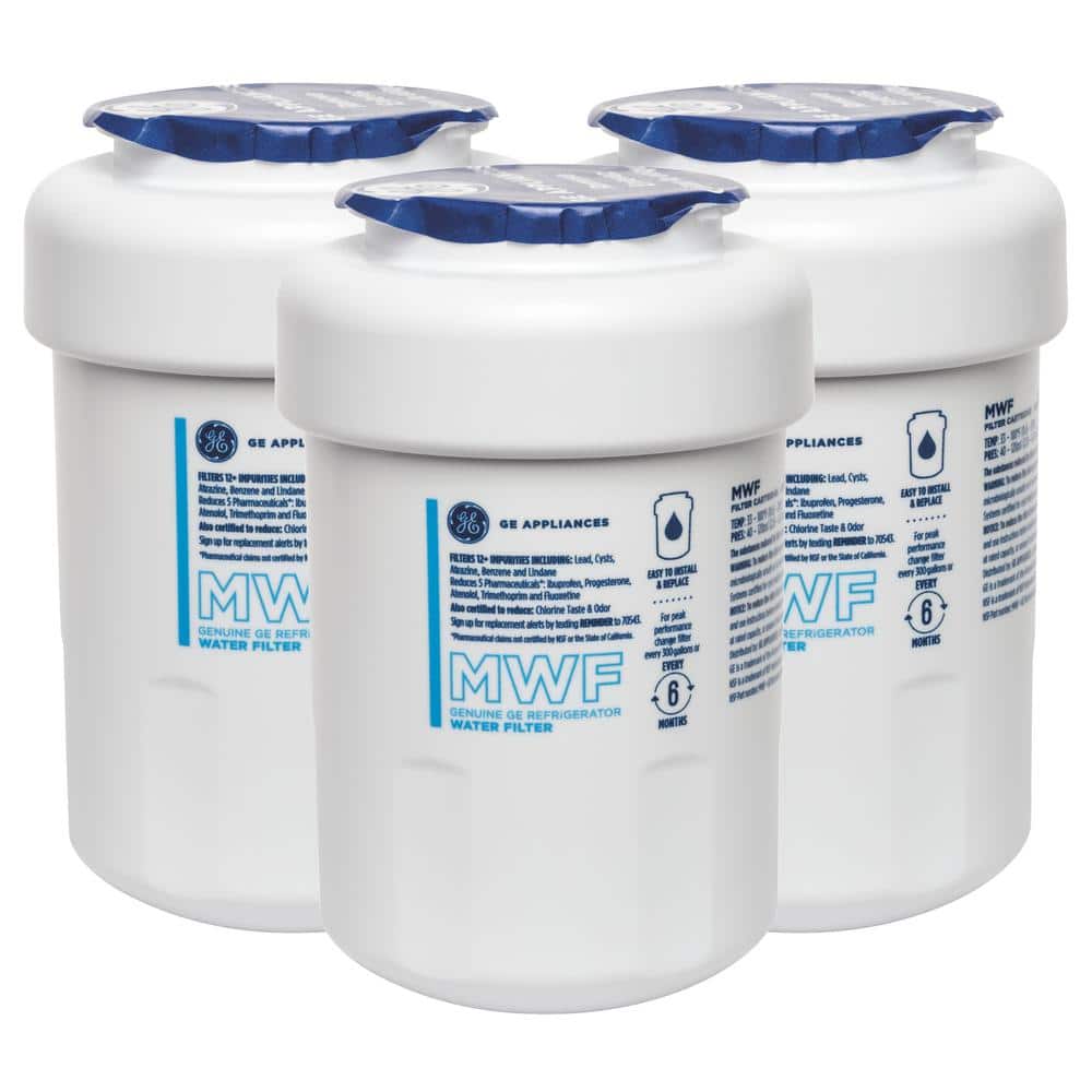 Genuine MWF Replacment Water Filter for Compatible Refrigerators (3-Pack)