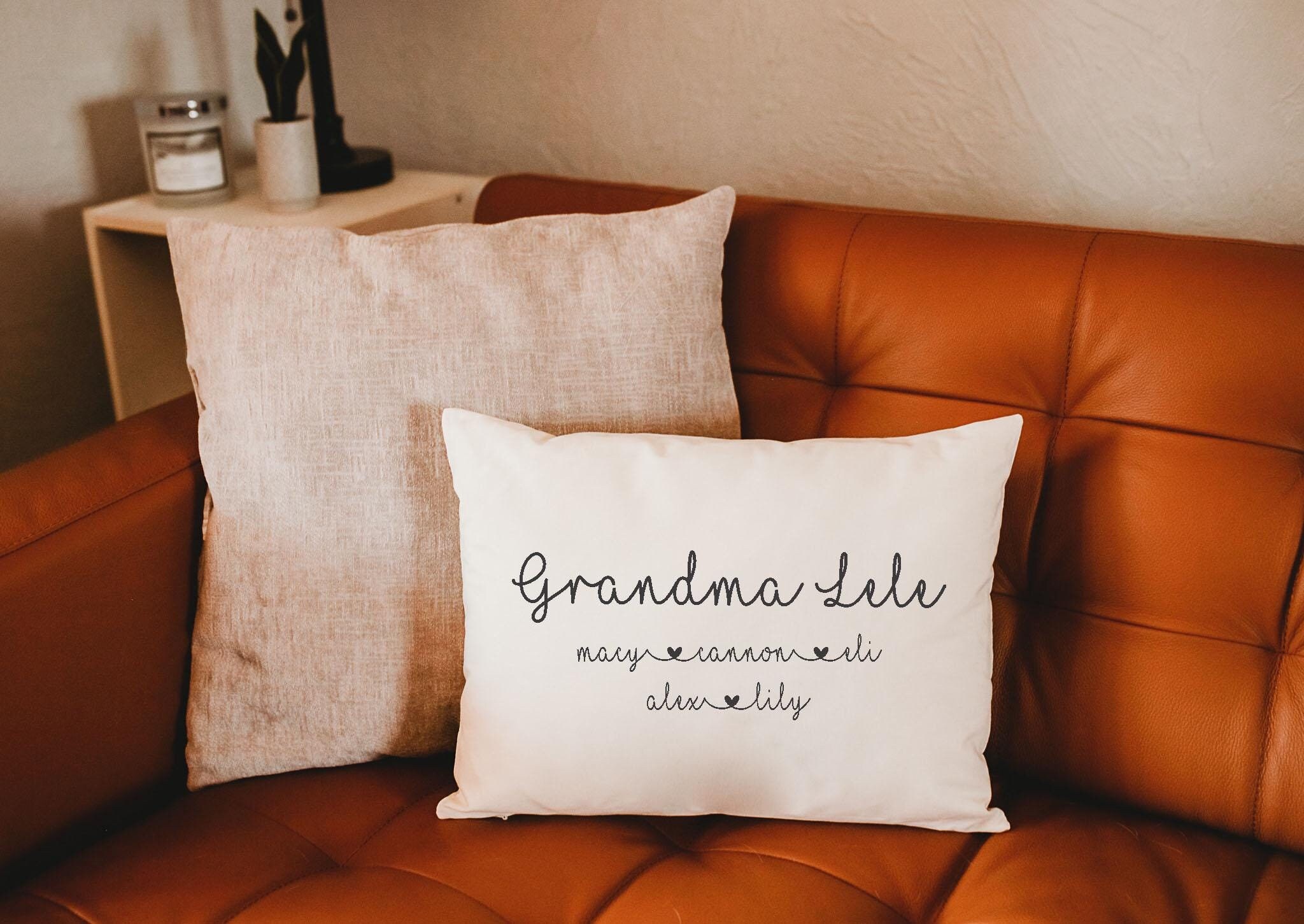 Grandmother Gift, Personalized Pillow, Grandparents Day, Mom Mothers Day Mom Gift