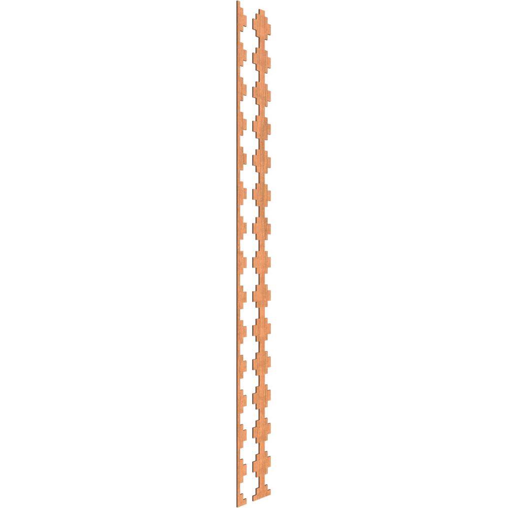 Gypsum 94 in. H x 0.25 in. W Slatwall Panels in Cherry 15-Pack