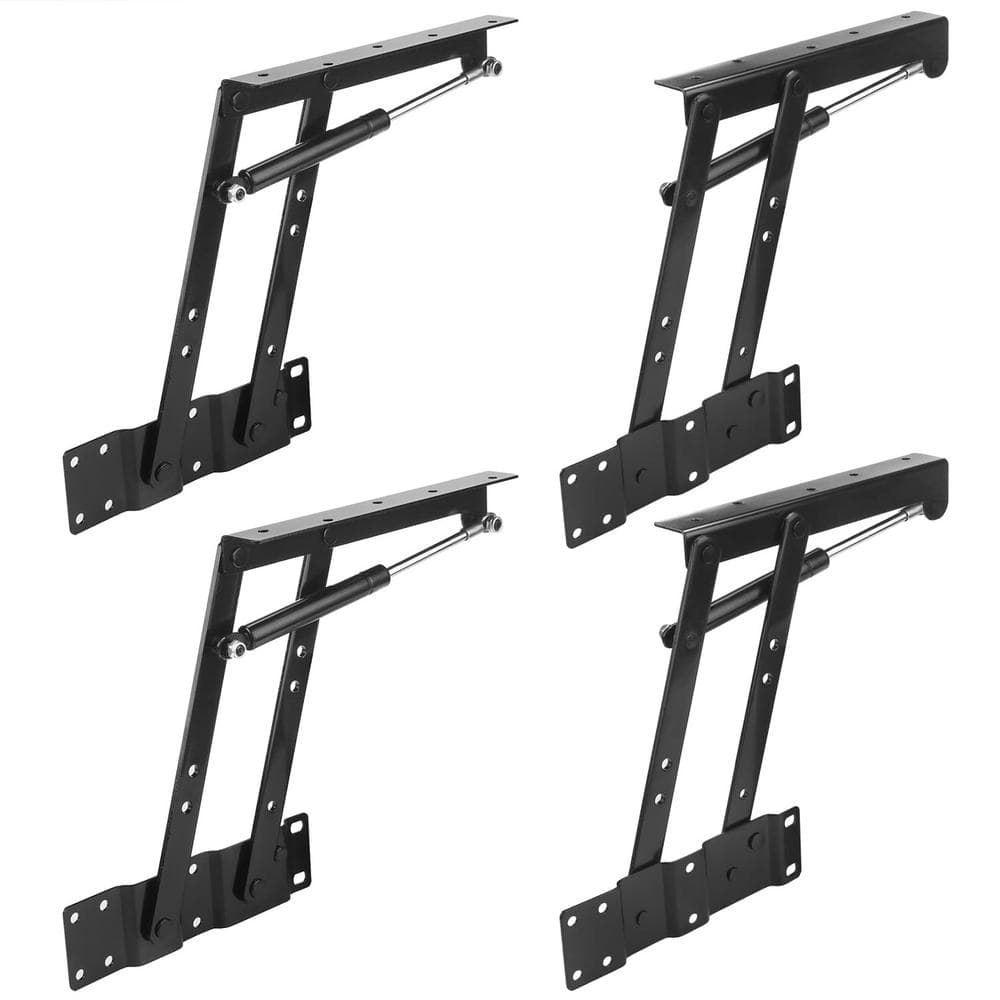 Heavy-Duty Folding Lift and Up Hinges, Lift Up Hydraulic Hinge for Coffee Table Furniture Lifting Tool (4-Pack)