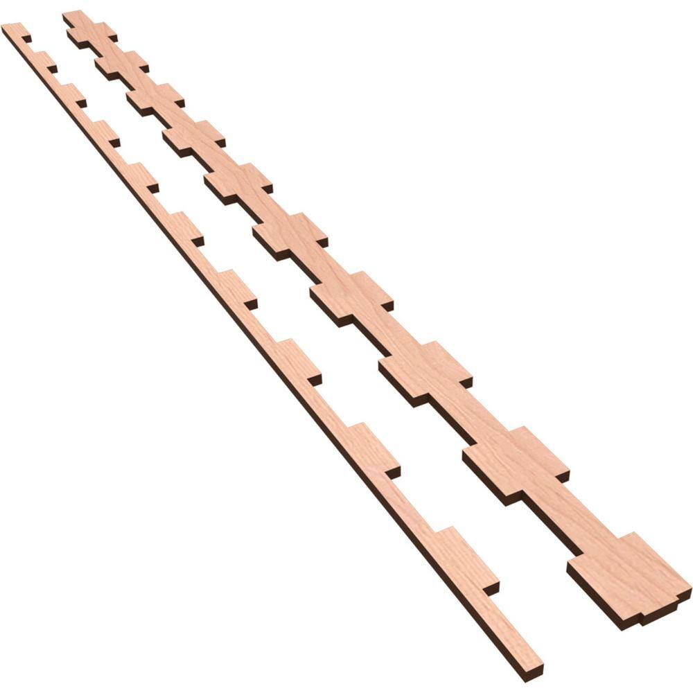 Midland 47 in. H x 0.375 in. W Slatwall Panels in Alder 30-Pack