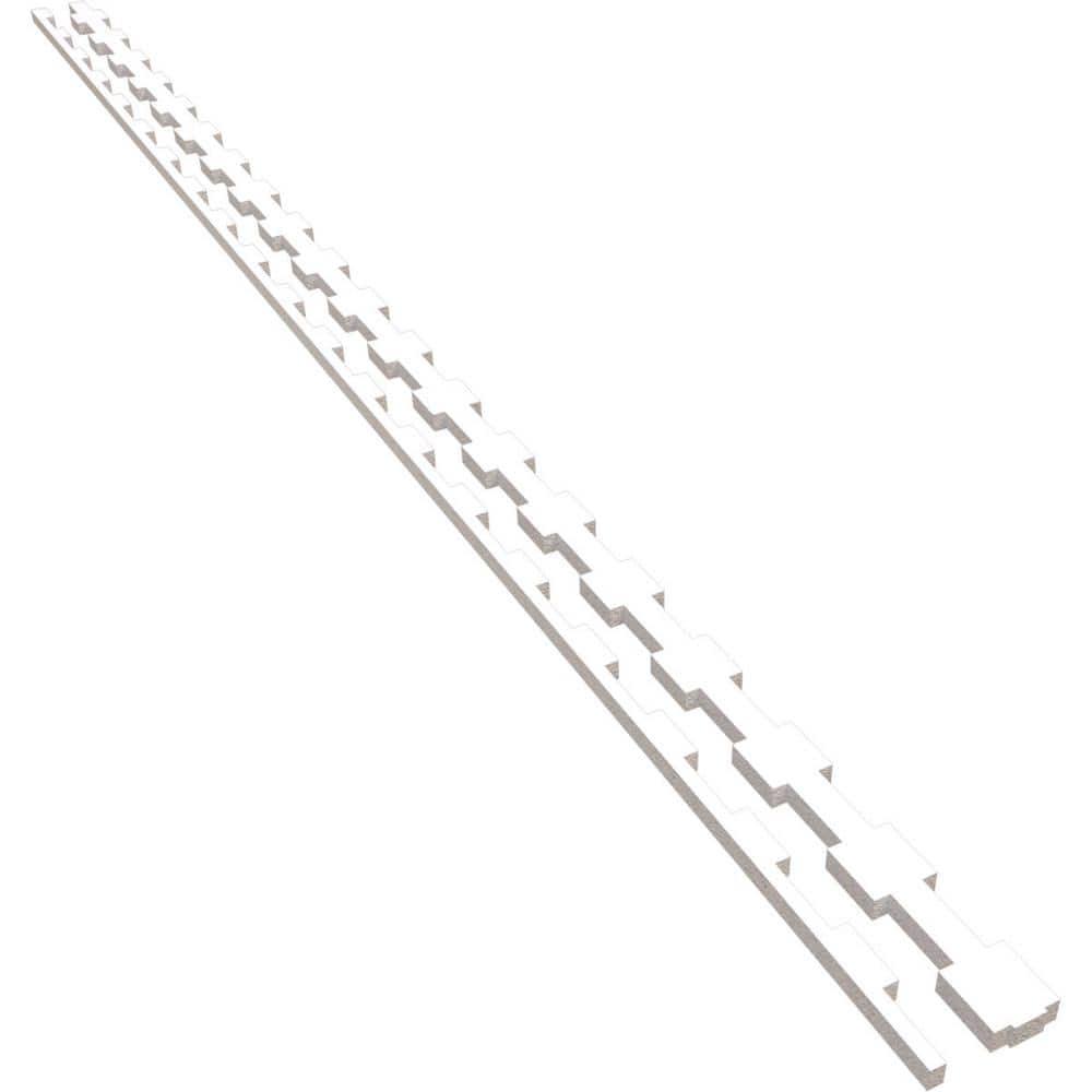 Midland 94 in. H x 0.75 in. W Slatwall Panels in PVC 30-Pack
