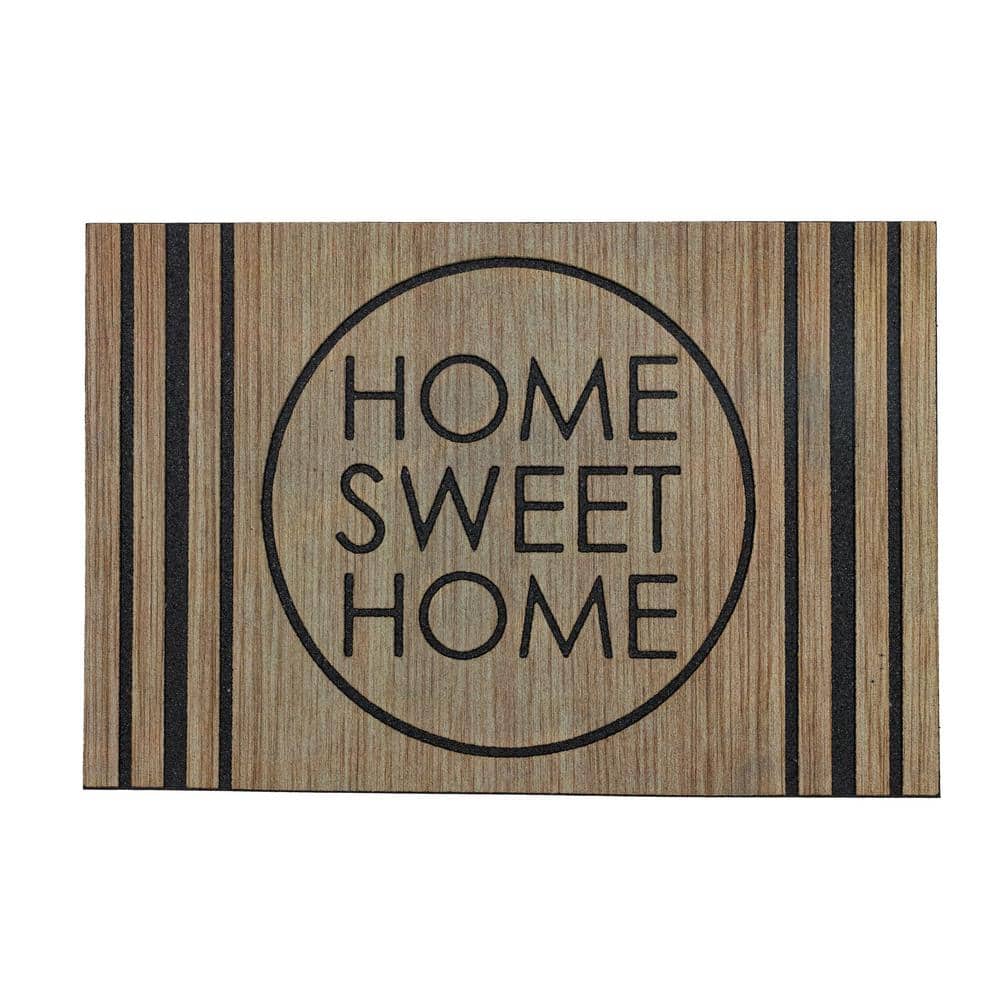 Modern Home Sweet Home Natural 23 in. x 35 in Door Mat