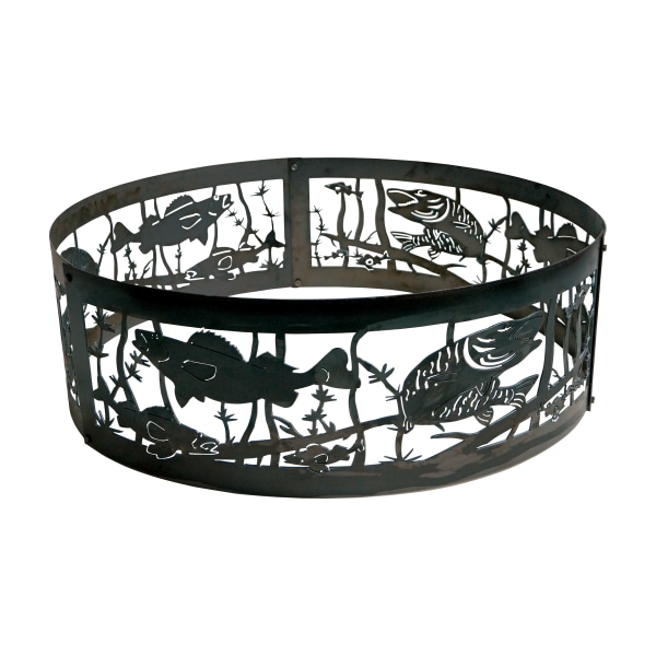 P&D Metal Works Fishing Hole Campfire Ring - 48" dia x 12"H