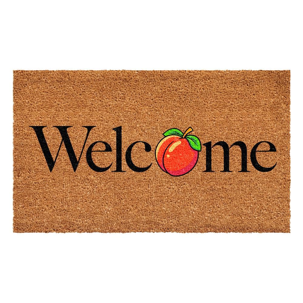 Peach Welcome Doormat 17" x 29"