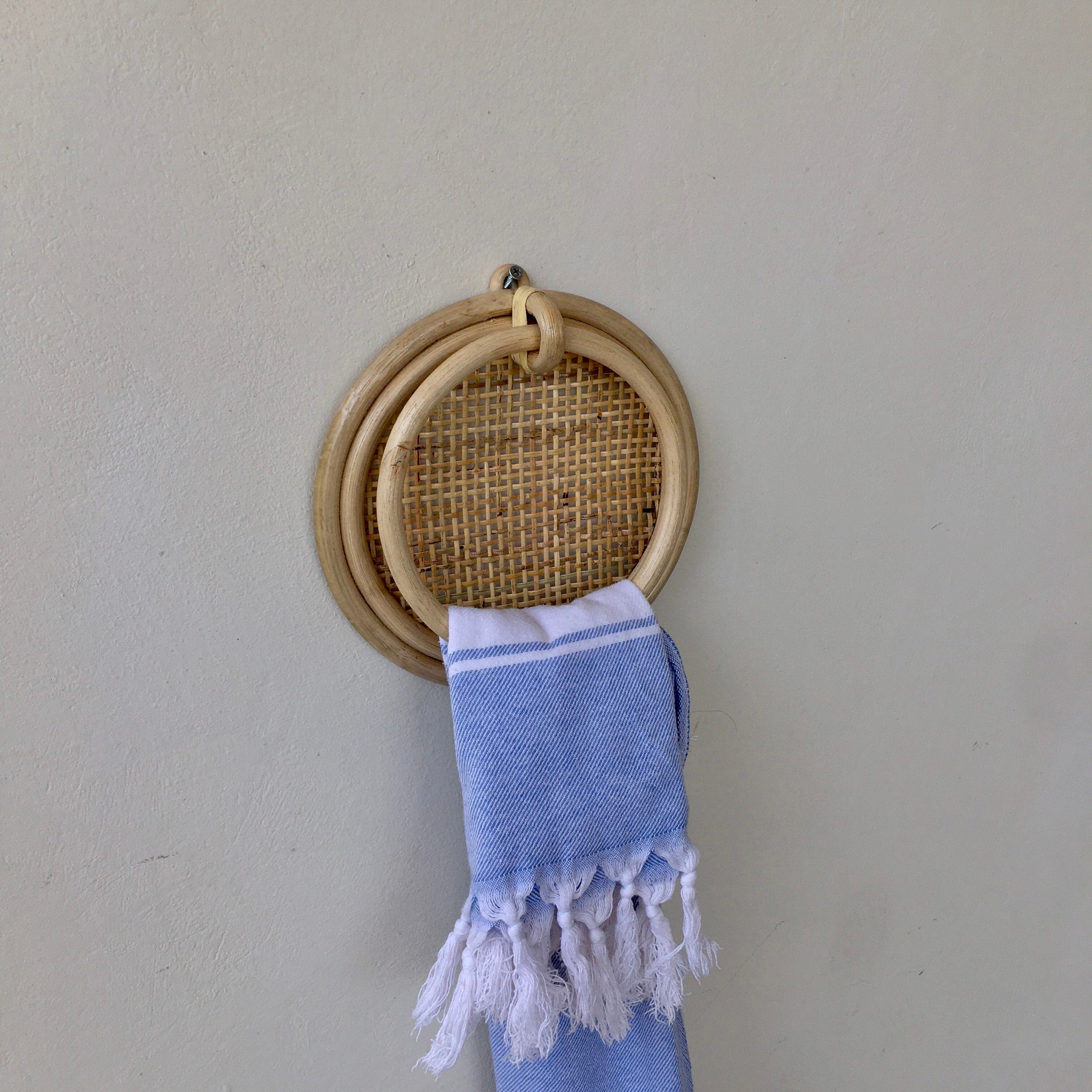 Rattan Towel Hanger, Circle Rack