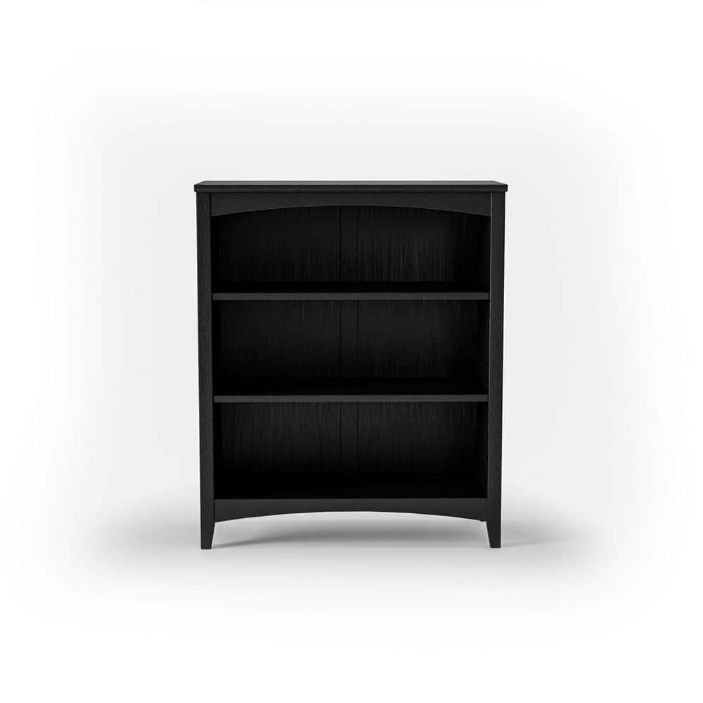 Shaker Style 36 in. Tall Black Solid Wood Bookcase