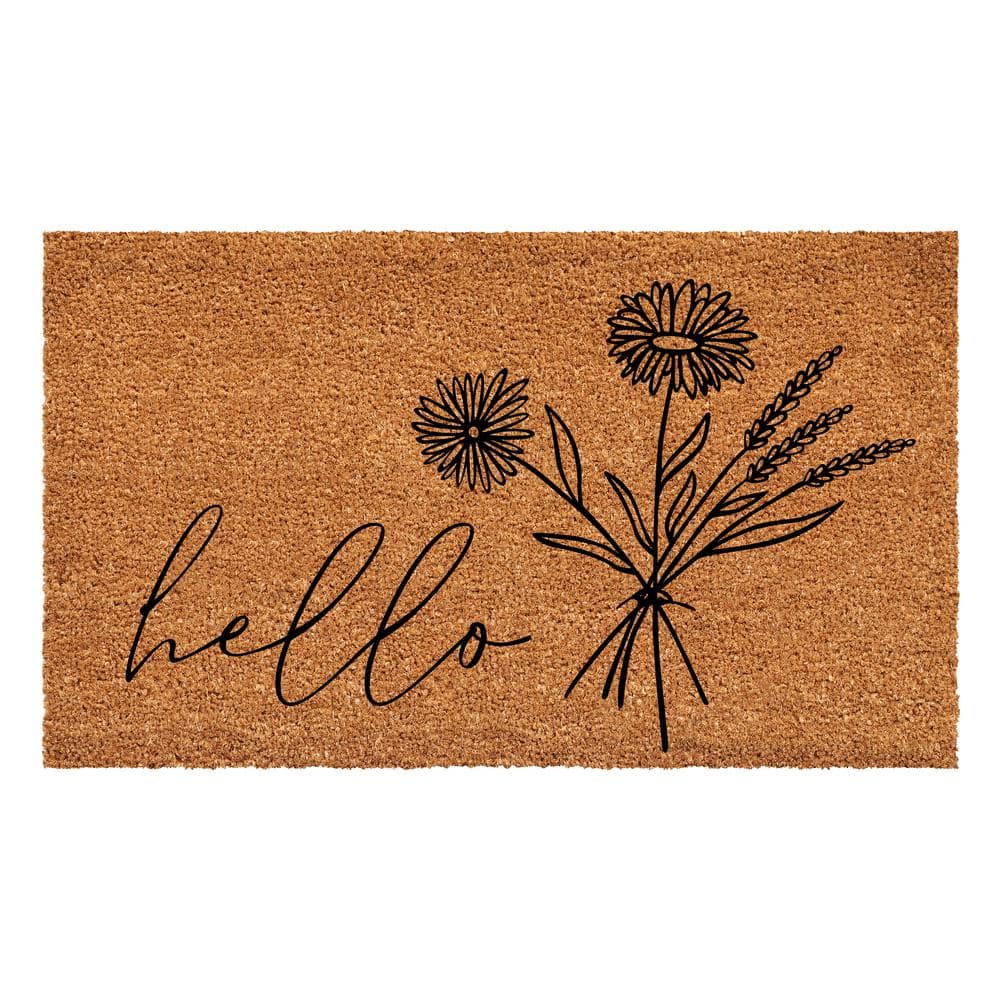 WildFlower Bouquet Doormat, 17" x 29"