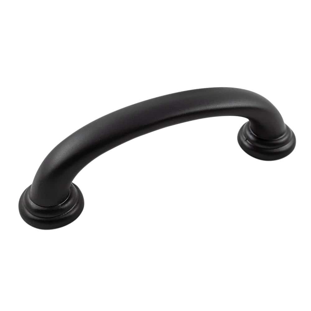 Zephyr Collection Pull 3 in. (76mm) Center to Center Matte Black Finish Modern Zinc Bar Pull (1-Pack)