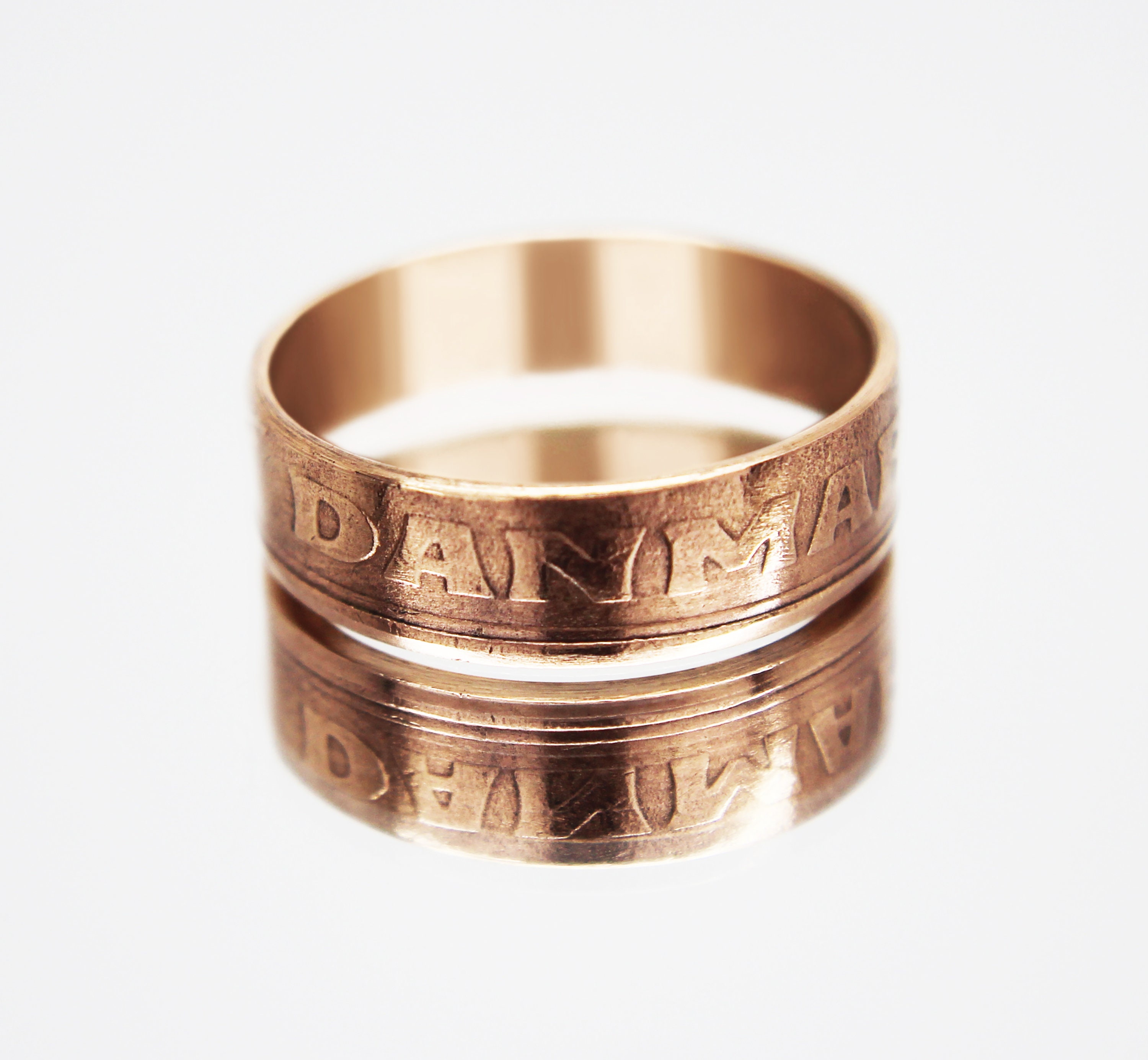 Denmark Coin Ring 50 Ore 1989, Coin Ring For Men, Womens Ring, Mens Money