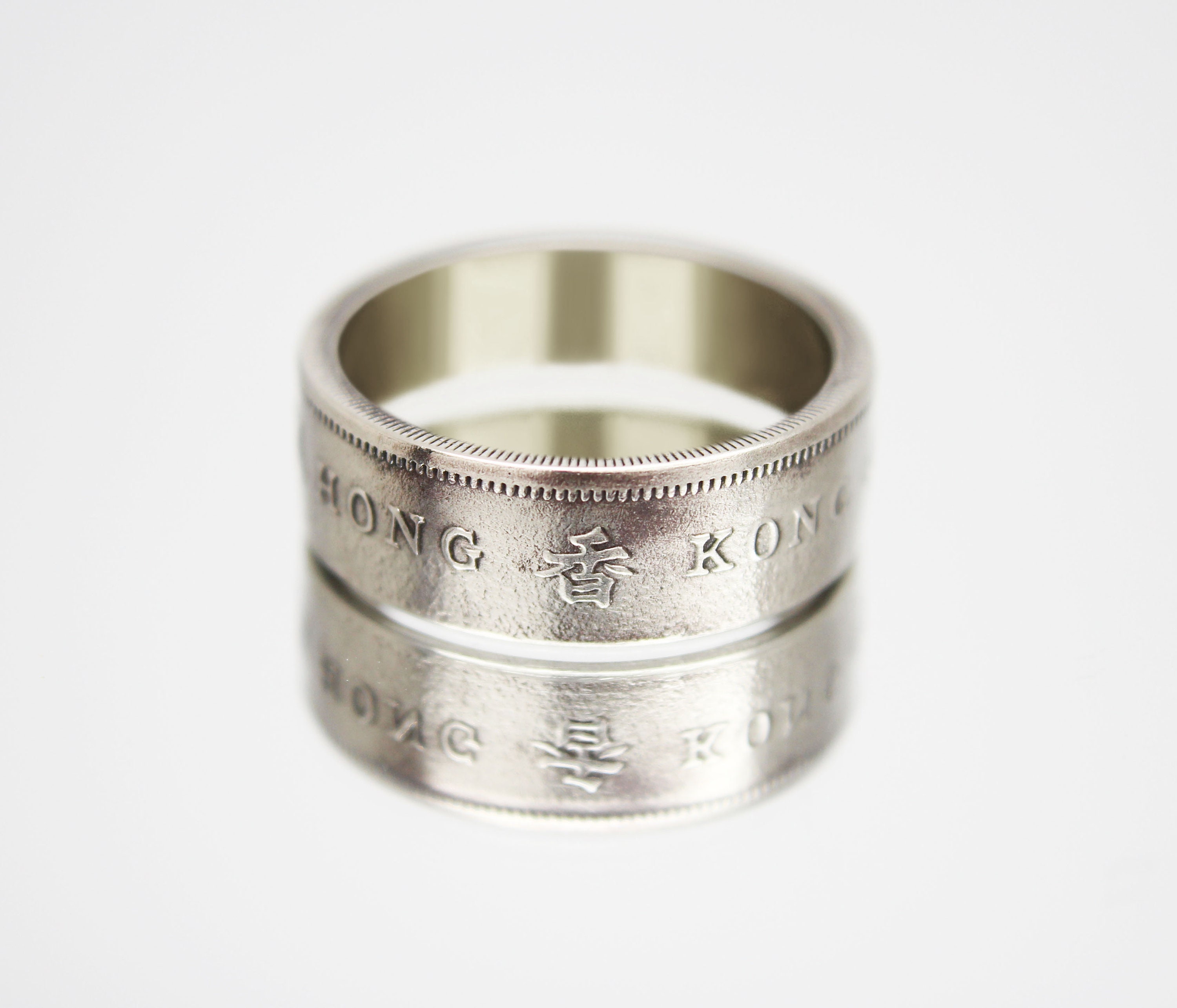 Hong Kong Coin Ring 1 Dollar 1980 Hong Kong Ring, Coin Ring For Men, Womens Mens Money