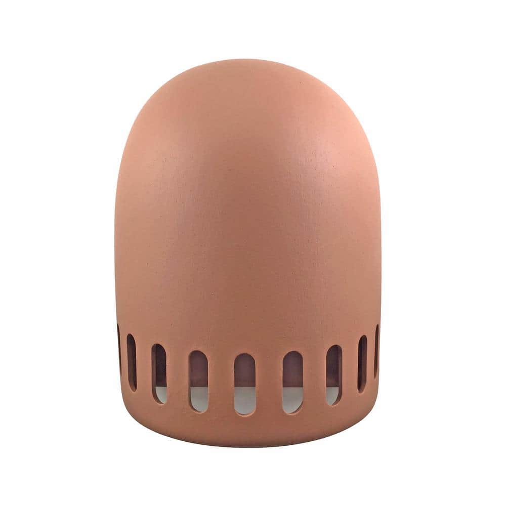 Slotted Dome 1-Light Adobe Hardwired Indoor/Outdoor Wall Lantern Sconce