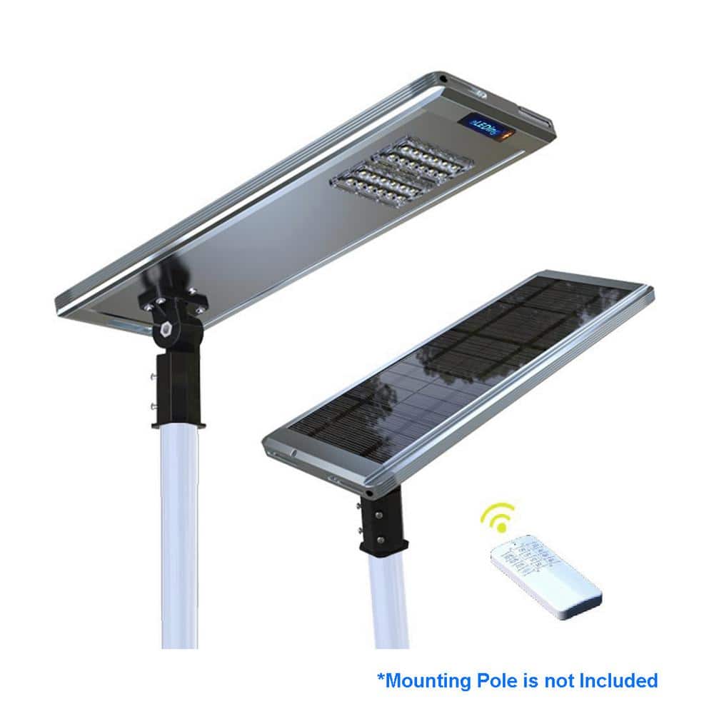 30-Watt 4800-Lumen Gray Solar Ultra Powerful Motion Activated Outdoor Integrated LED Path Walkway Area Light