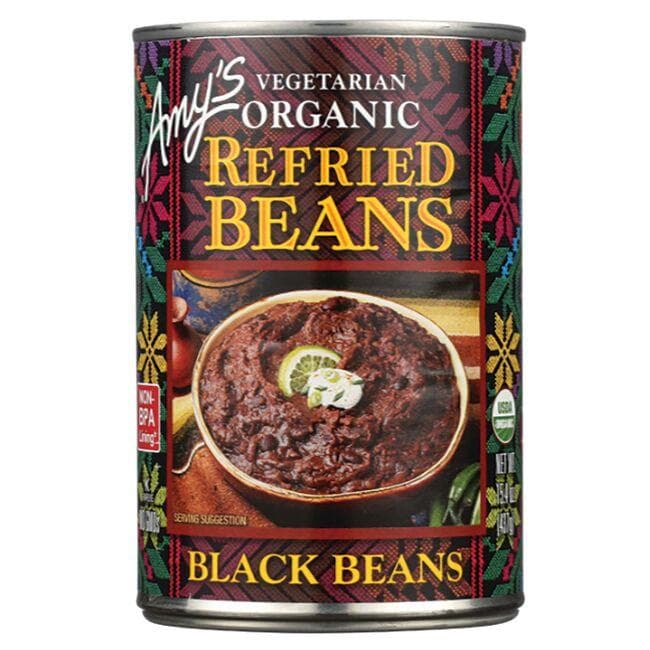 Amy's Kitchen Vegetarian Organic Refried Black Beans | 15.4 oz Can