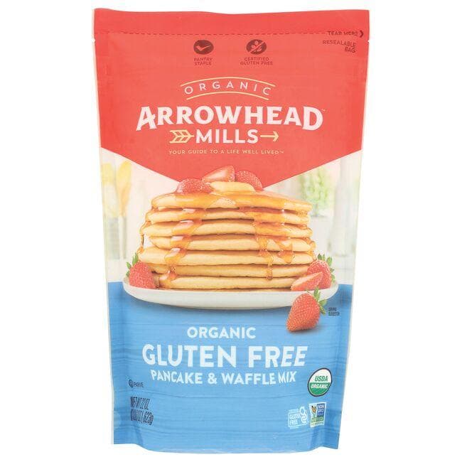 Arrowhead Mills Organic Gluten Free Pancake & Waffle Mix | 22 oz Package
