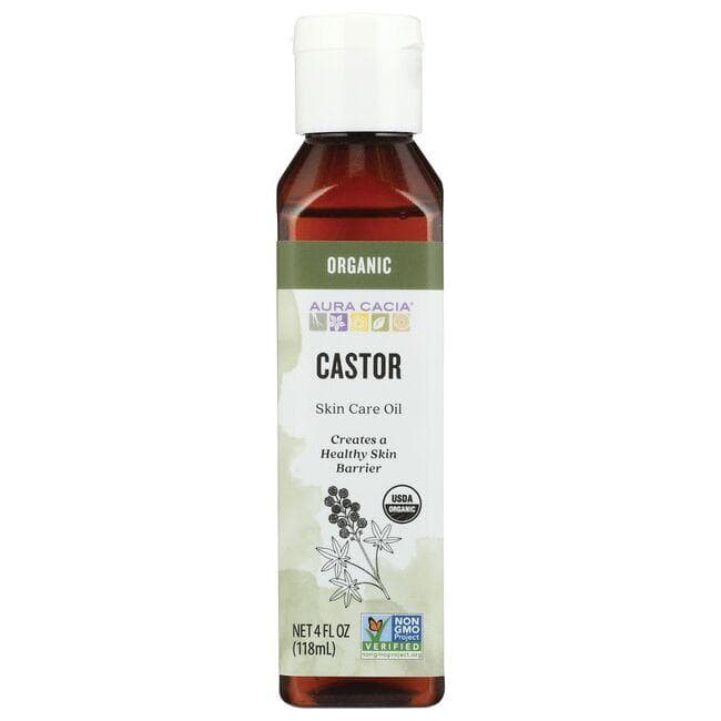 Aura Cacia Organic Castor Skin Care Oil | 4 fl oz Liquid