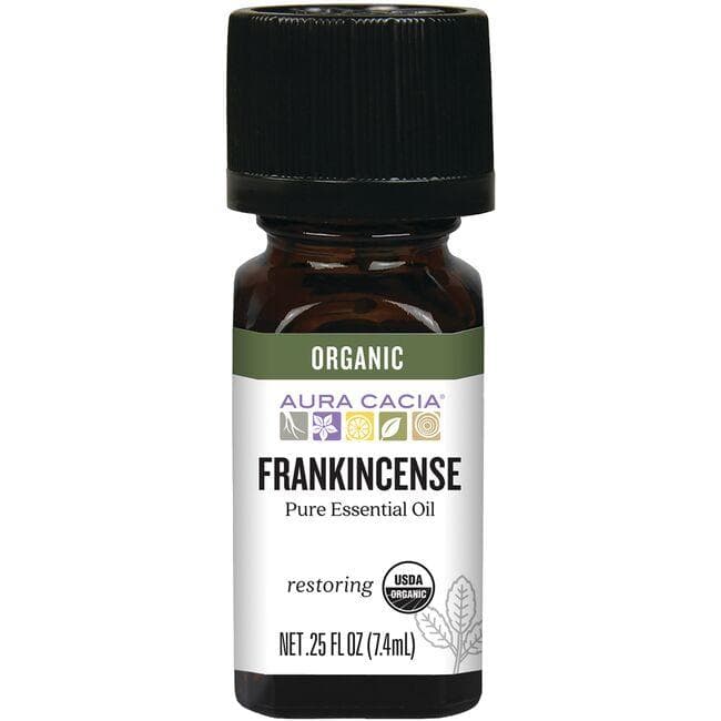 Aura Cacia Organic Frankincense | 0.25 fl oz Liquid | Essential Oils