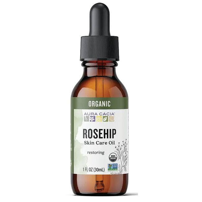 Aura Cacia Organic Rosehip Skin Care Oil | 1 fl oz Liquid | ARC233