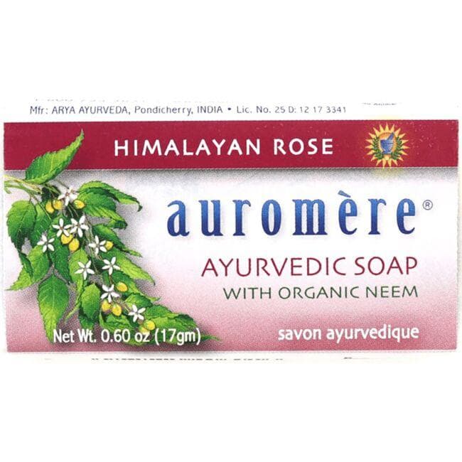Auromere Ayurvedic Soap - Himalayan Rose | 0.60 oz Bars