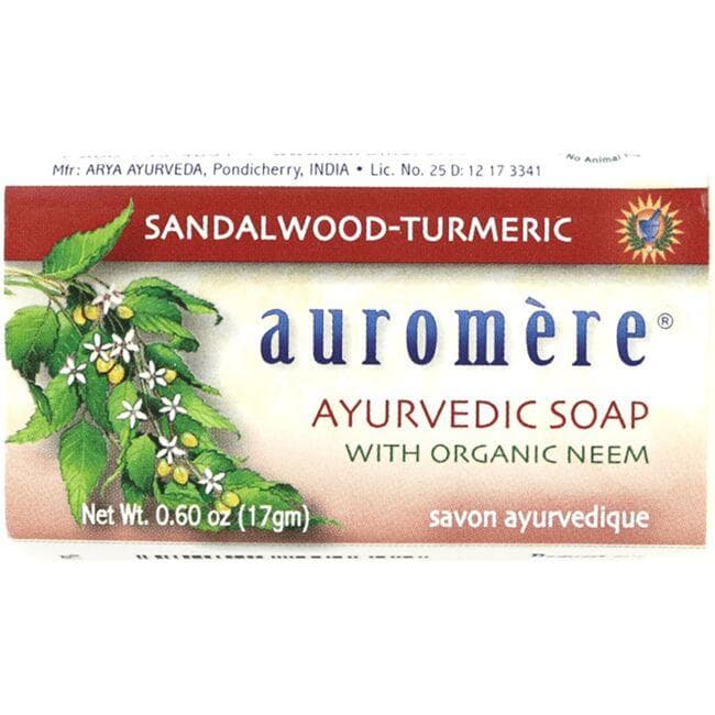 Auromere Ayurvedic Soap - Sandalwood-Tumeric | 0.60 oz Bars