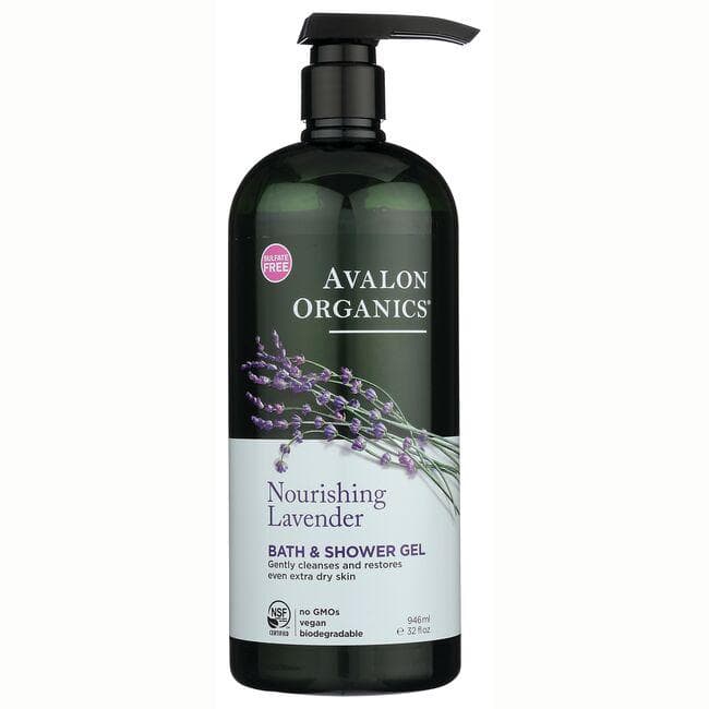 Avalon Organics Bath and Shower Gel - Lavender | 32 fl oz Gel
