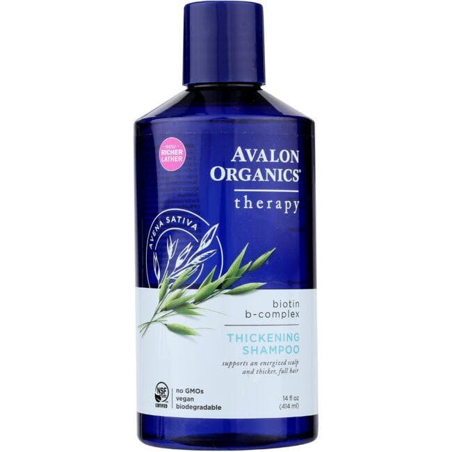 Avalon Organics Biotin B-Complex Thickening Shampoo | 14 fl oz Liquid