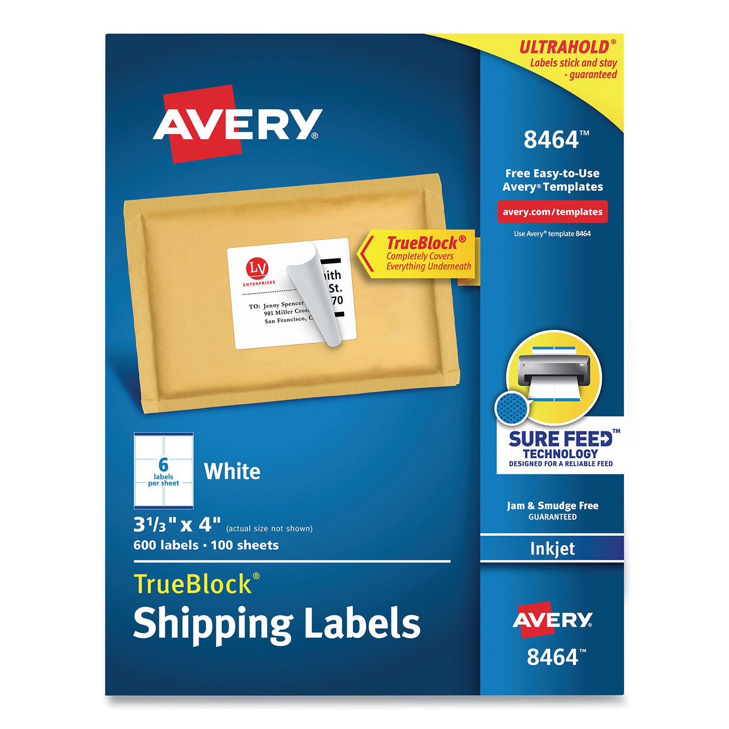 Avery White Inkjet Mailing Labels